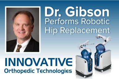 Dr. Gibson performs robotic hip replacement image