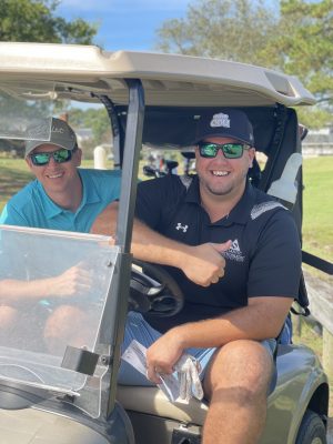 Brice in Golf Cart