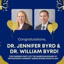 Congratulations, Dr. Jennifer Byrd & Dr. William Byrd!
