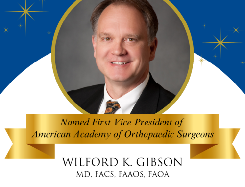Dr. Wilford Gibson named First Vice President of the AAOS
